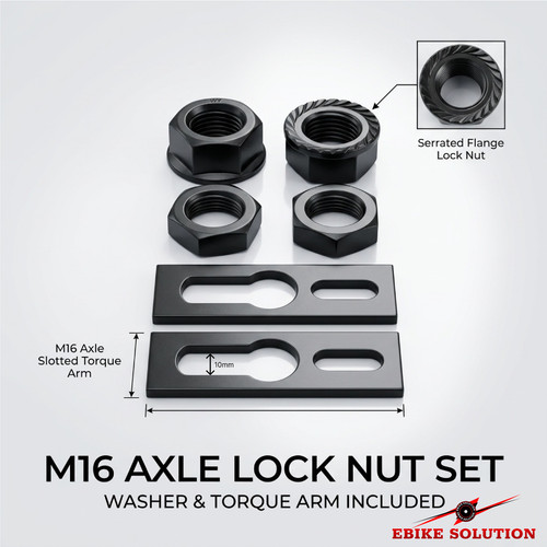M16 axle lock nut set - axle, washer