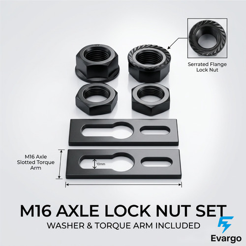 M16 axle lock nut - axle, set